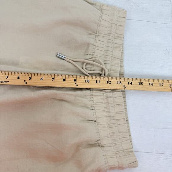 NWT Quince 100% European Linen‎ Wide Leg Pants Size Large Driftwood Cream Beach - Picture 13 of 16